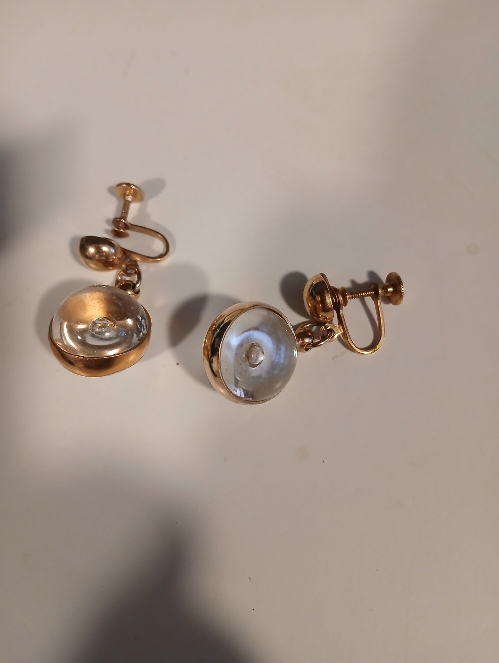 Vintage Mustard Seed In Lucite Earrings